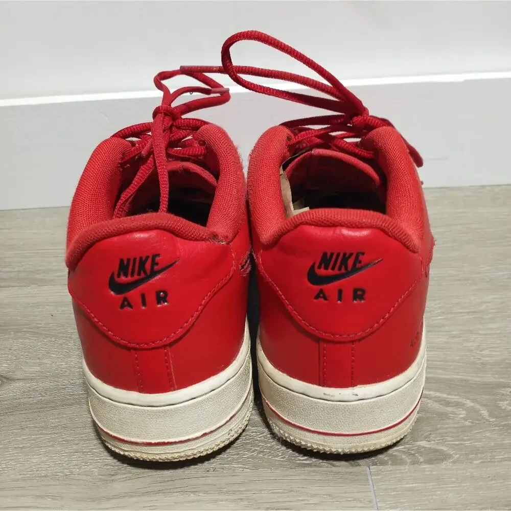 Nike Air Force 1 '07 Low Top Red & Black Sneakers Youth Size Y7
